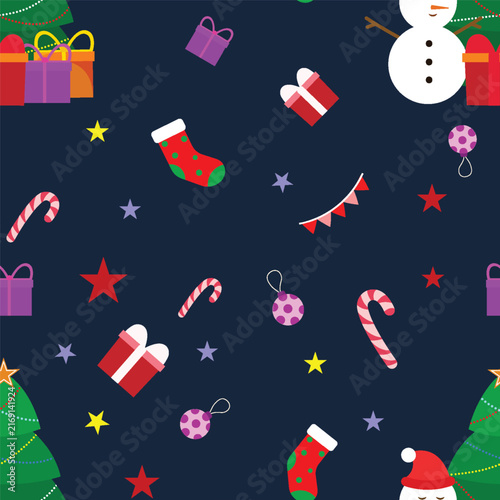 Colorful Christmas holiday icons set isolated on transparent background