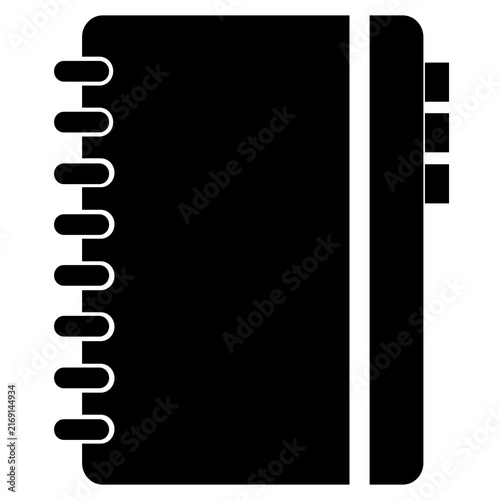 Obraz na płótnie black notebook icon