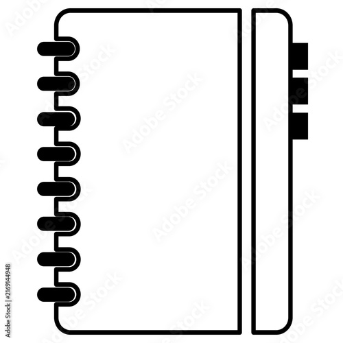 Obraz na płótnie vector illustration of a notebook