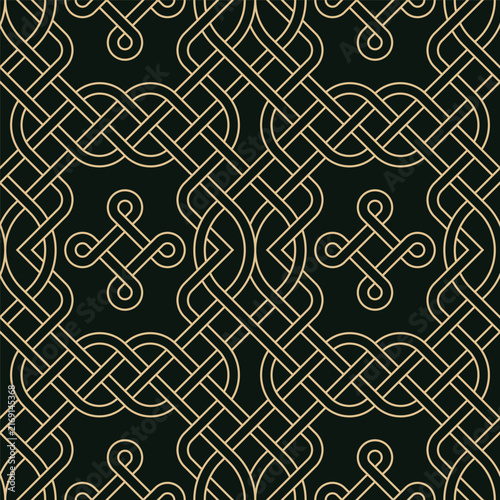 Intricate Celtic knot pattern design isolated on transparent background