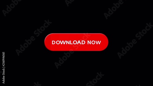 Animated Download Now Button Appearing on Transparent Background