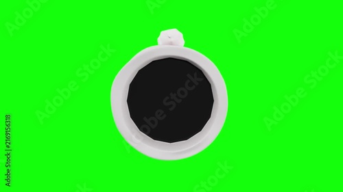 circular hole 3D animated on green screen background.