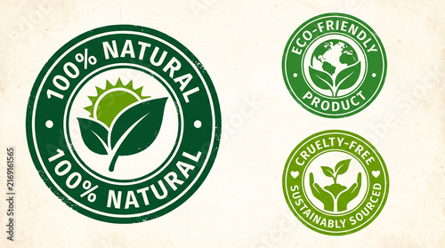 Canvastavla Set of Eco-Friendly Natural and Cruelty-Free Green Product Labels