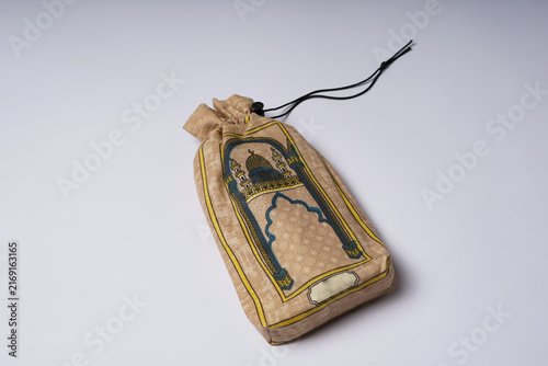 Colorful Ethnic Textile with Geometric Decorative Pattern