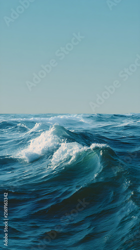 Blue ocean waves