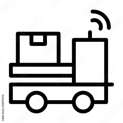 agv robot line icon