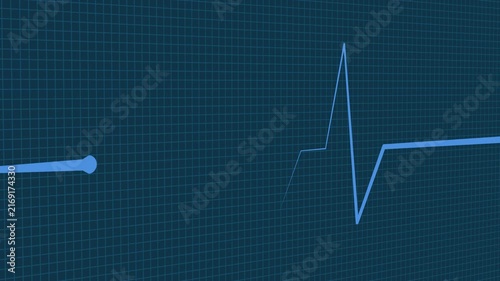 Heartbeat line wave signal showing a medical pulse pattern isolated animation
