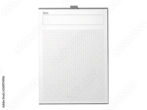 A standard white flip chart pad mounted on a professional metal easel stand