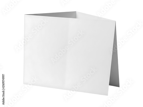 A clean white folded greeting card mockup isolated on a plain background