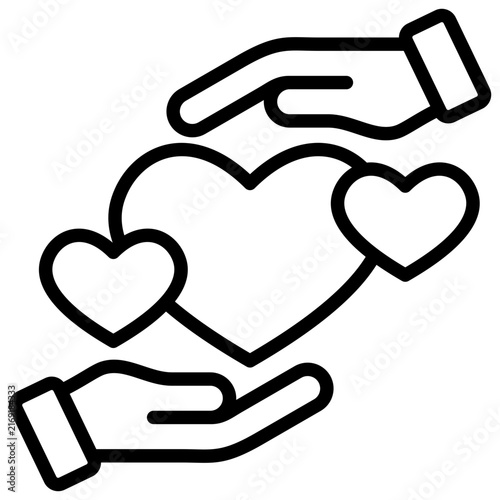 Bild auf Leinwand Kindness Icon