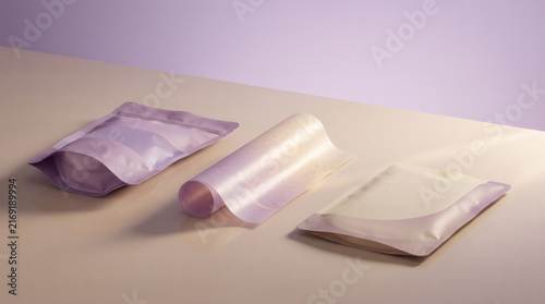 Compostable flexible packaging film and bio-based pouches for sustainable product design.