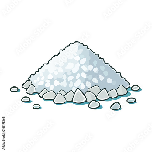Heap of pure natural sea salt grains for culinary seasoning and food preservation info-graphic design vector illustration visual asset