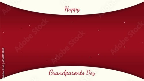 Happy national grandparents day typography pattern red abstract modern elegant minimalist graphic style commercial backdrop marketing social media cards