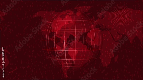Stylized Globe Map Background Animation