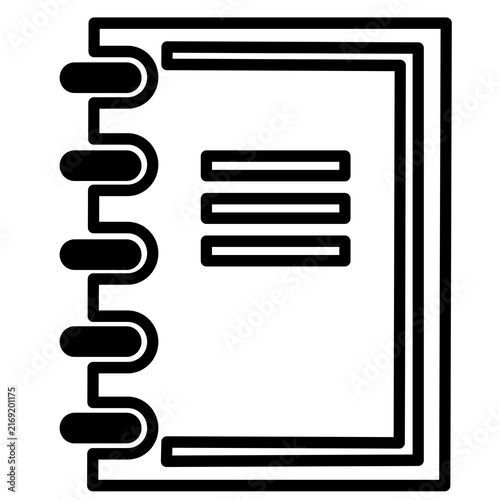 Naklejka vector notebook icon