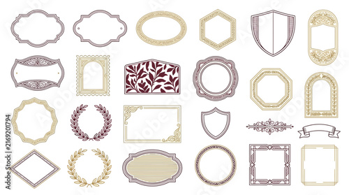 Ornate Vintage Frames and Borders Collection - Isolated Elements