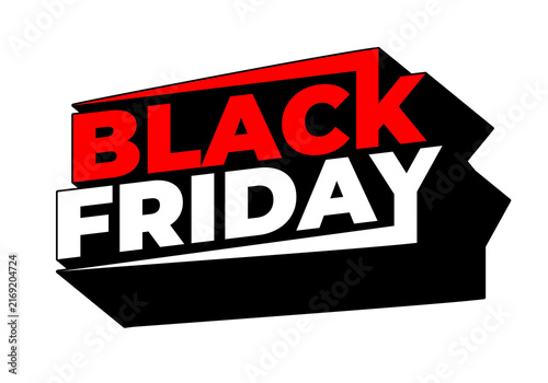 Bold Black Friday Sale Typography with Dynamic 3D Perspective