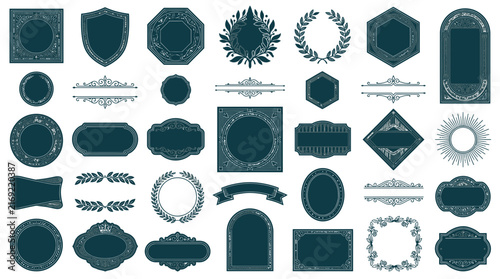 Vintage Frames and Borders Collection, Decorative Ornate Elements