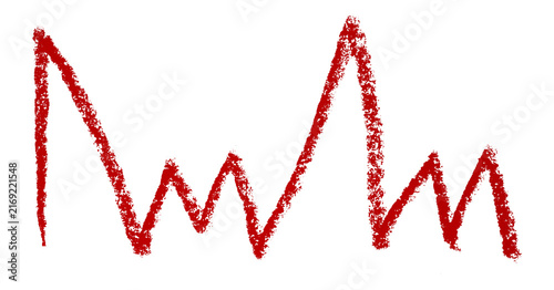 red pencil strokes isolated on transparent background