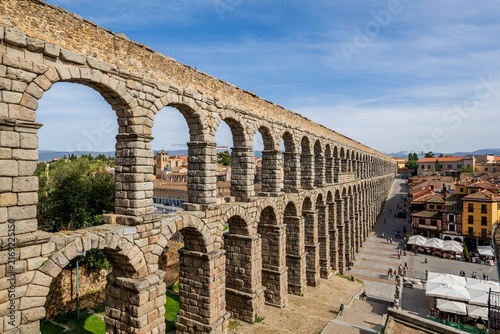 Ancient Roman Aqueduct in Segovia