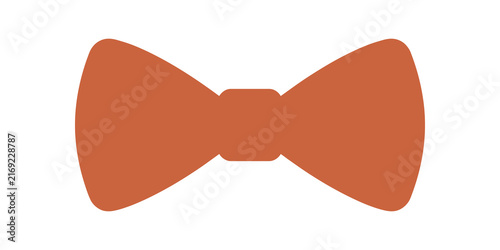 фотографія Orange bow tie silhouette for formal celebration and wedding graphics