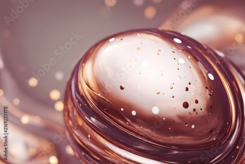 Glossy orb with flecks during soft light with bokeh for luxury promotion