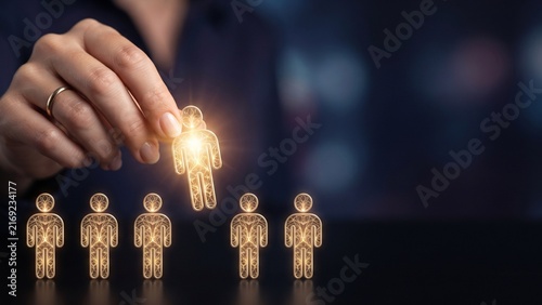 Naklejka AI-Powered Human Resources Management and Workforce Analytics Concept
