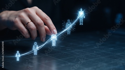 Fototapeta kuchenna AI-Powered Human Resources Management and Workforce Analytics Concept