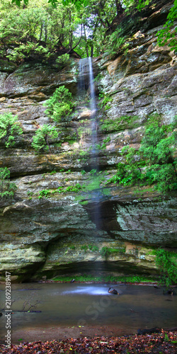 Hidden Canyon Waterfall at Starved Rock State Park in Illinois