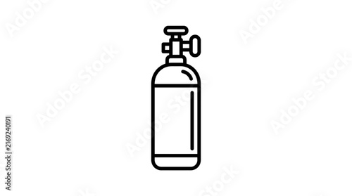 Isolated Oxygen Tank Icon on Transparent Background