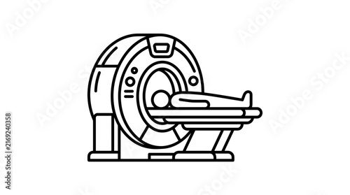 Medical Scan Machine with Patient Isolated