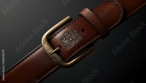 Obraz na płótnie brown leather belt