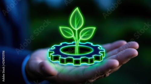 Sustainable technology growth concept