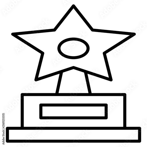 Star element trophy icon geometric award glass prize winner

