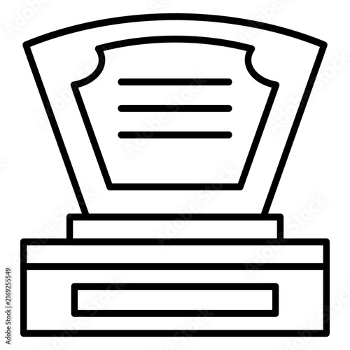 Award plaque trophy icon glass plaque trophy corporate award

