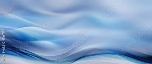 Abstract elegant blue and white wavy motion background with smooth digital curves