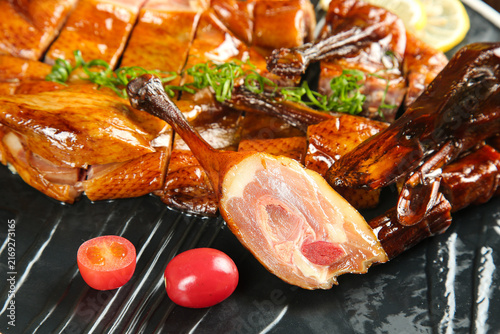 Guangxi Chinese Preserved Duck Casserole with Air-Dried Meat and Rice Wine Glaze Traditional Cuisine