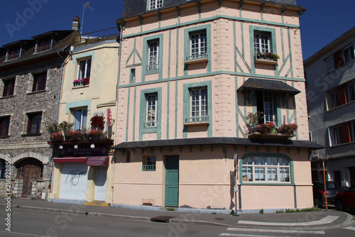 Obraz na płótnie habitation buildings in dieppe in normandy in france