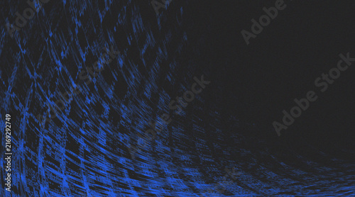 Abstract Dark Blue Noise Glitch Texture Background with Copy Space
