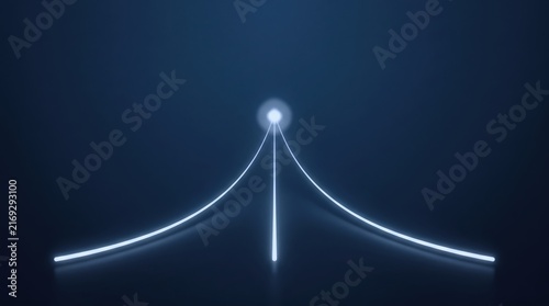 Central glowing node distributing connections across network