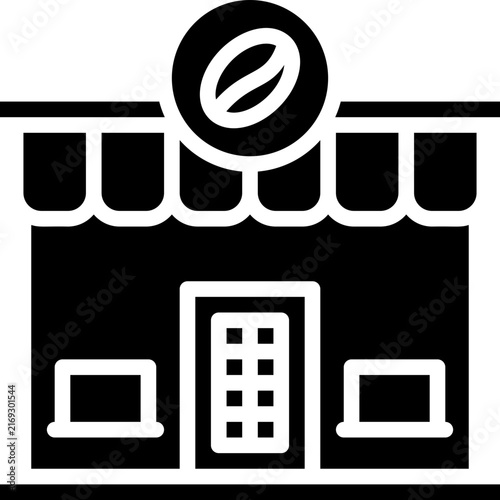 Cafe Icon for Coffee Snacks Espresso  Cozy Relax Time