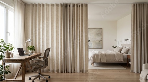 Using room divider curtains 2K