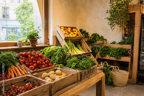 Fresh local produce in a small neighborhood market