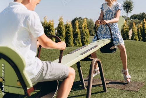 Happy Children Playing Together on Playground