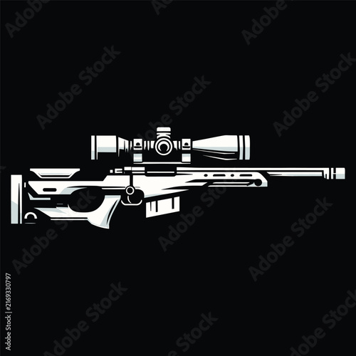 Foto Sniper Rifle Silhouette – Precision Shooting Weapon