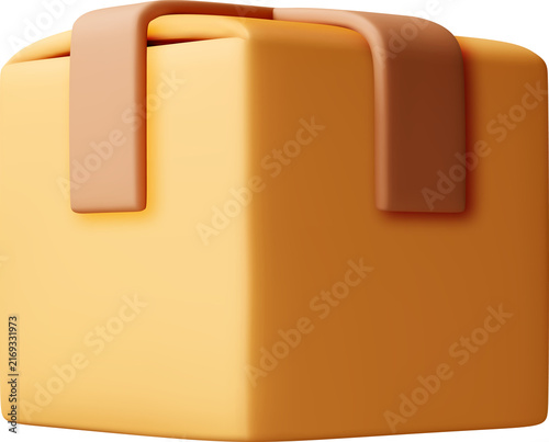 3d cardboard box parcel