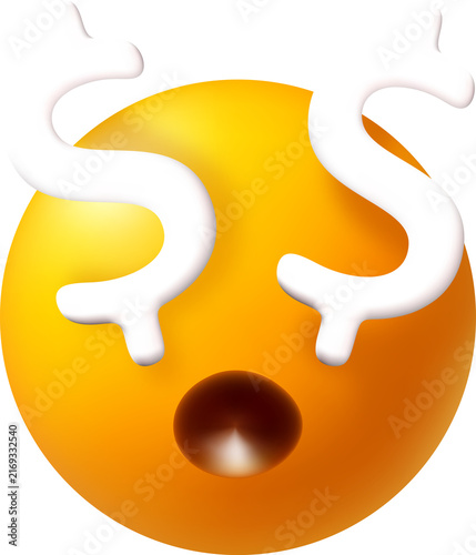 3D Bright yellow emoji with dollar sign eyes