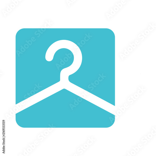 Modern Clothes Hanger Logo with Minimal Garment Organization Symbol for Fashion Laundry Wardrobe and Home Lifestyle Branding
