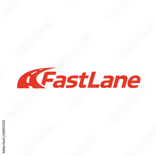 Modern FastLane Automotive Wordmark Logo with Dynamic Speed Concept for Transportation Logistics Racing and Mobility Branding