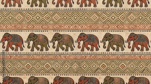 Stunning lanna elephant fabric showcasing intricate woven motifs and traditional patterns that reflect cultural heritage